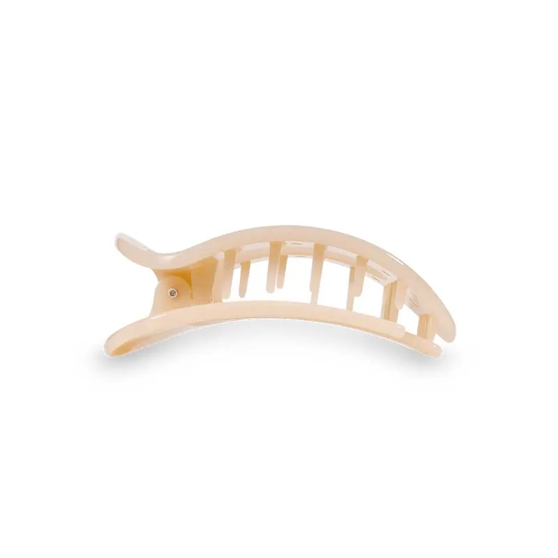 Medium Almond Beige Flat Oval Hair Clip