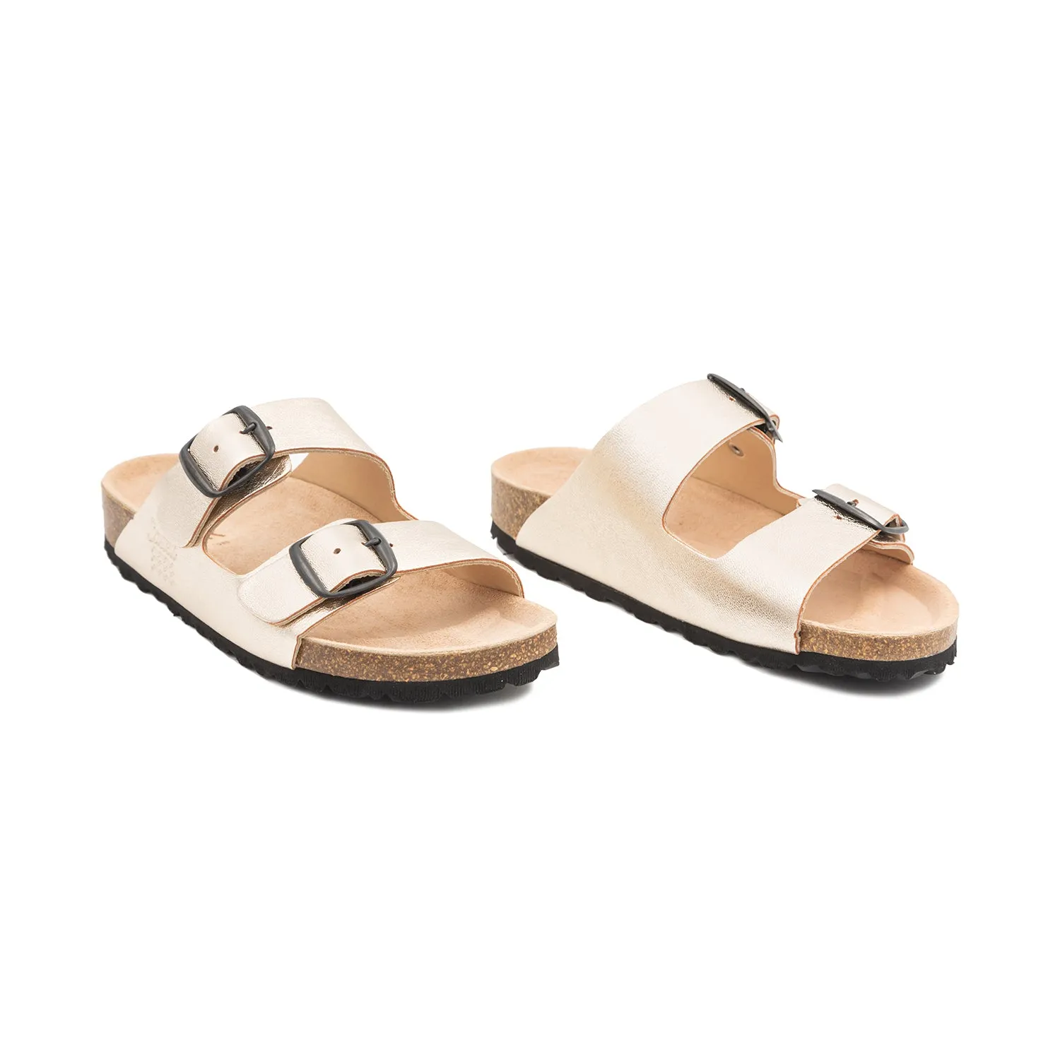 Metallic Leather Sandal For Women- Greco Benestar 1727H Metallic