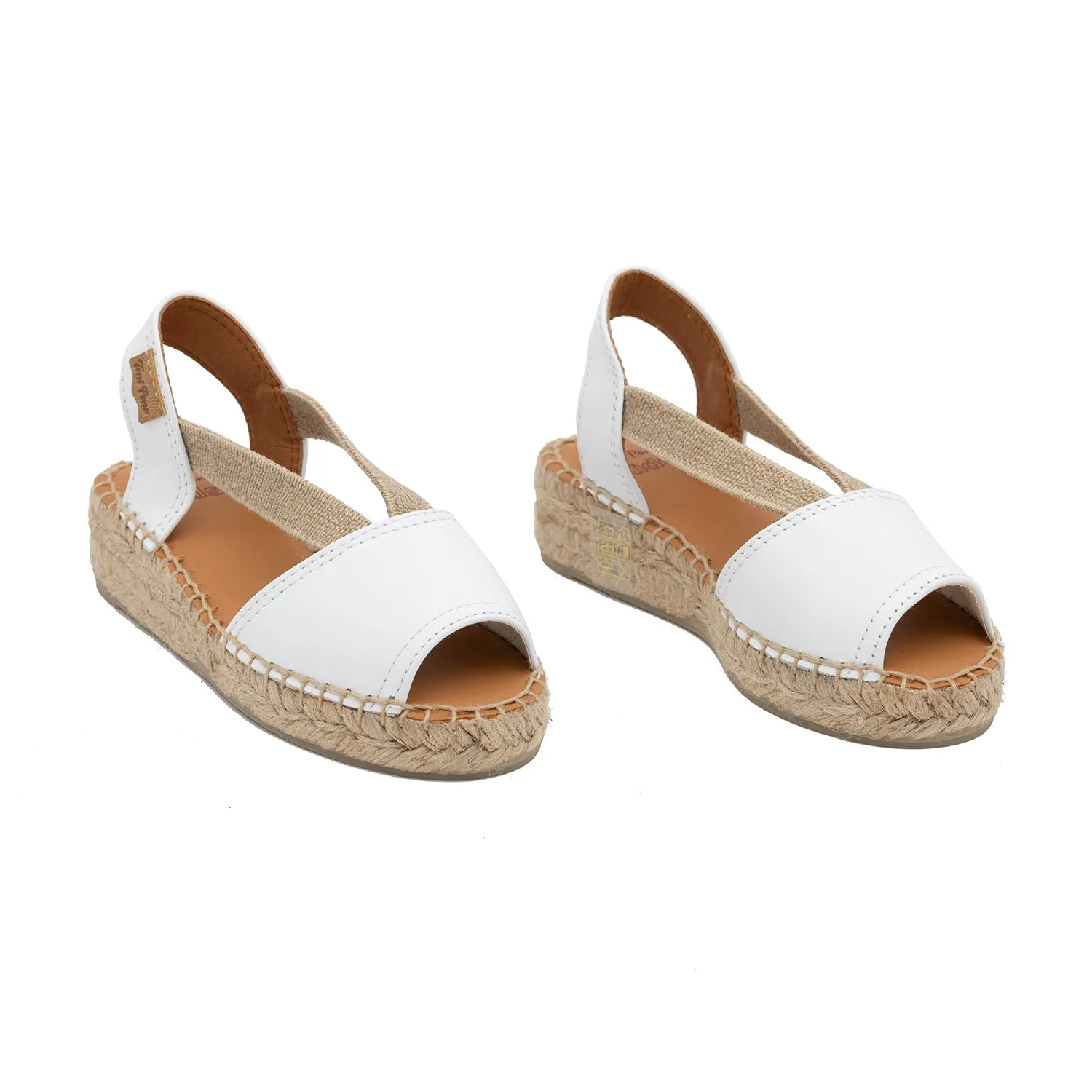 Metallic Leather Wedge Espadrille for Kids - Eli-P