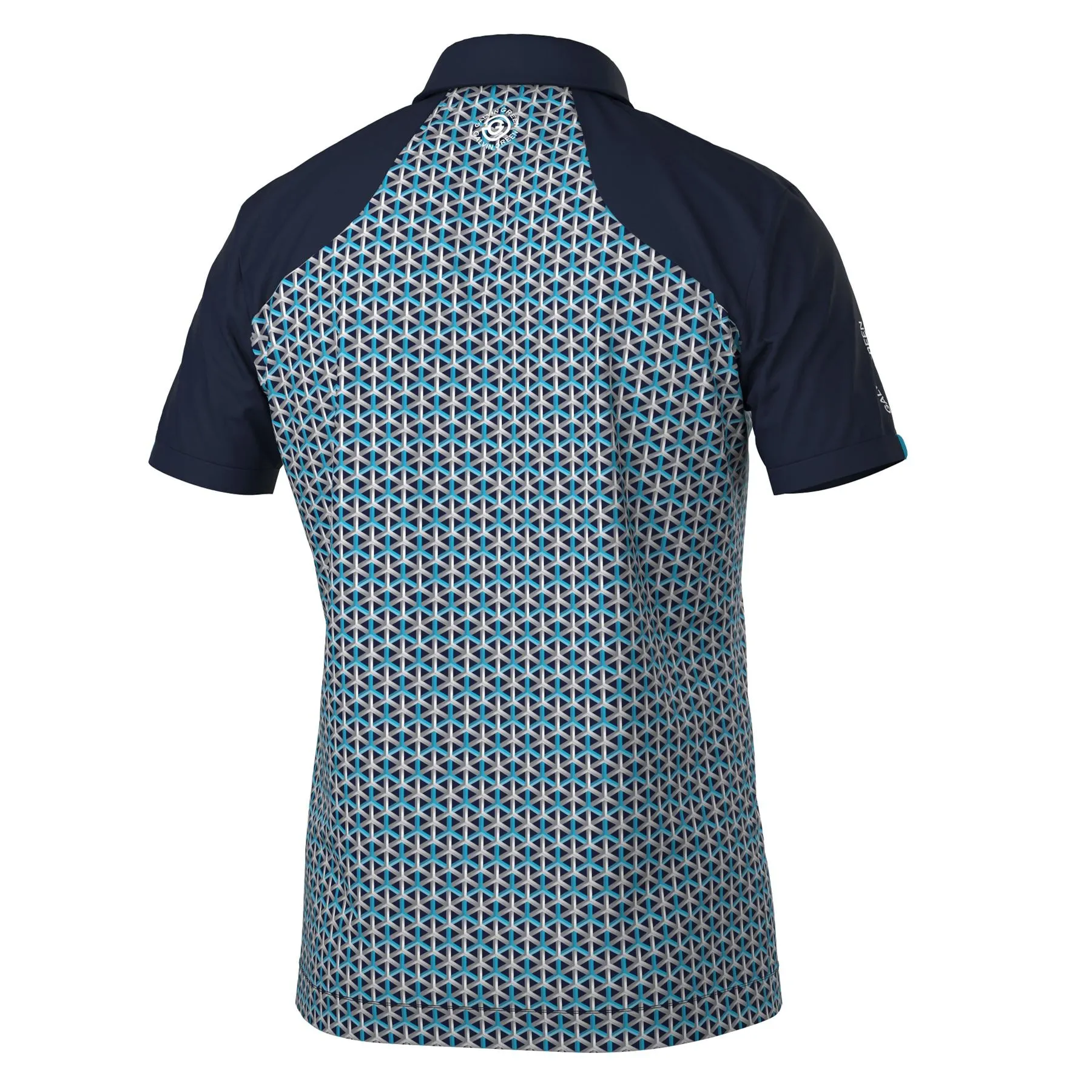 Mio Ventil8  Printed Polo Aqua/Navy - SS24