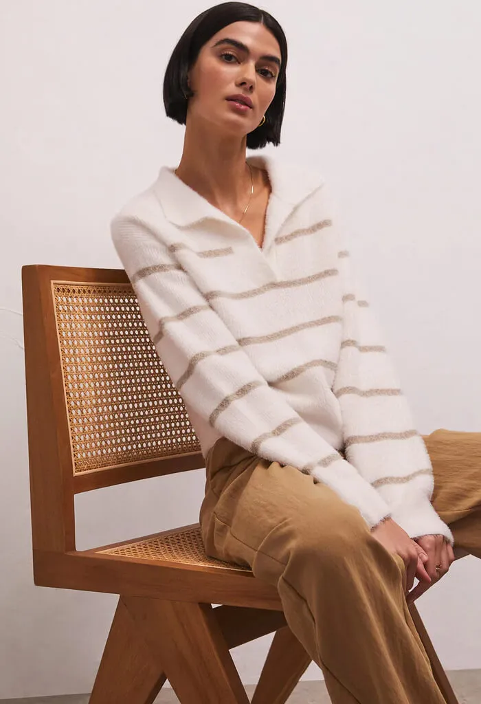 Monique Stripe Sweater-Sandstone