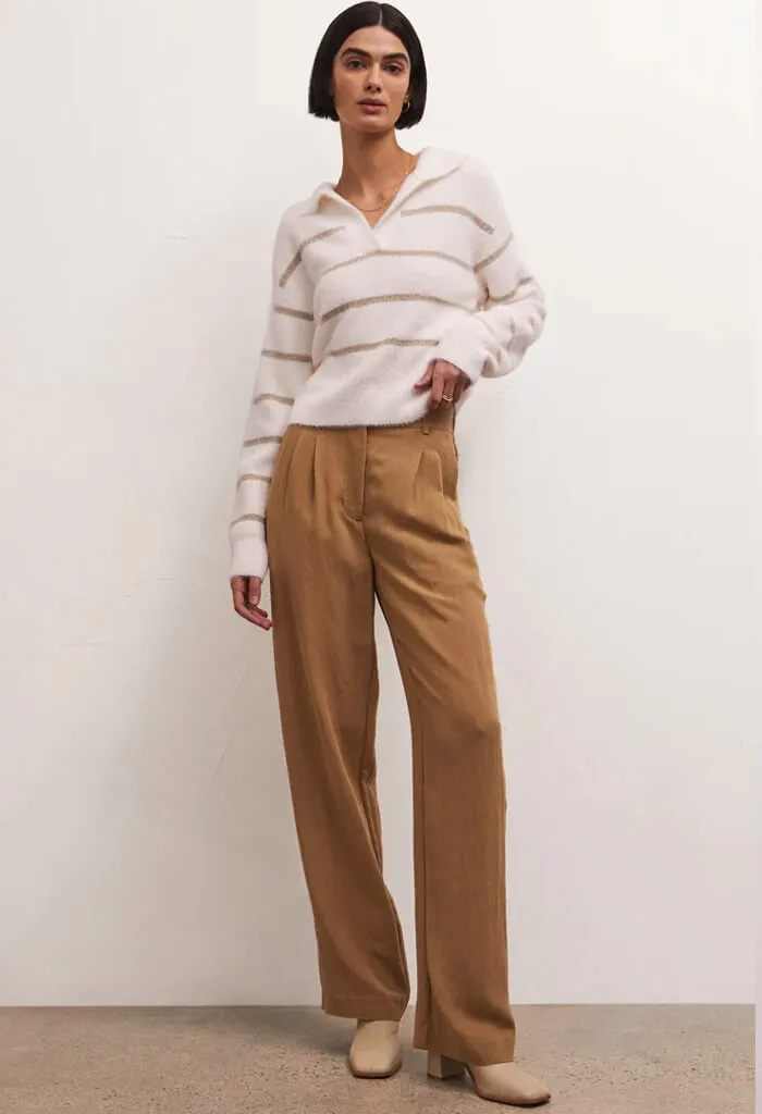 Monique Stripe Sweater-Sandstone