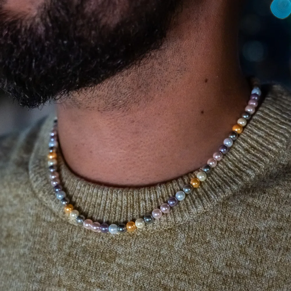 Multi Colour Pearl Chain (6MM)