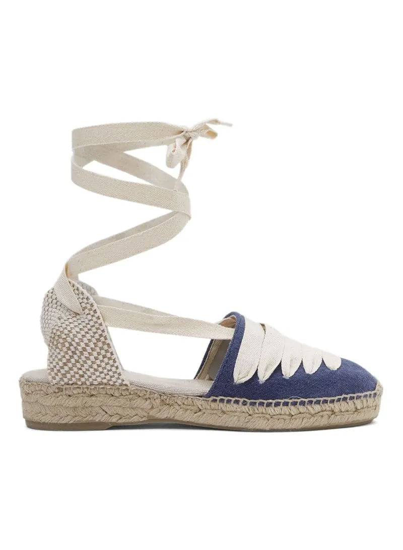 Multicolor Cotton Blend Wedge Espadrille for Women - Gavet