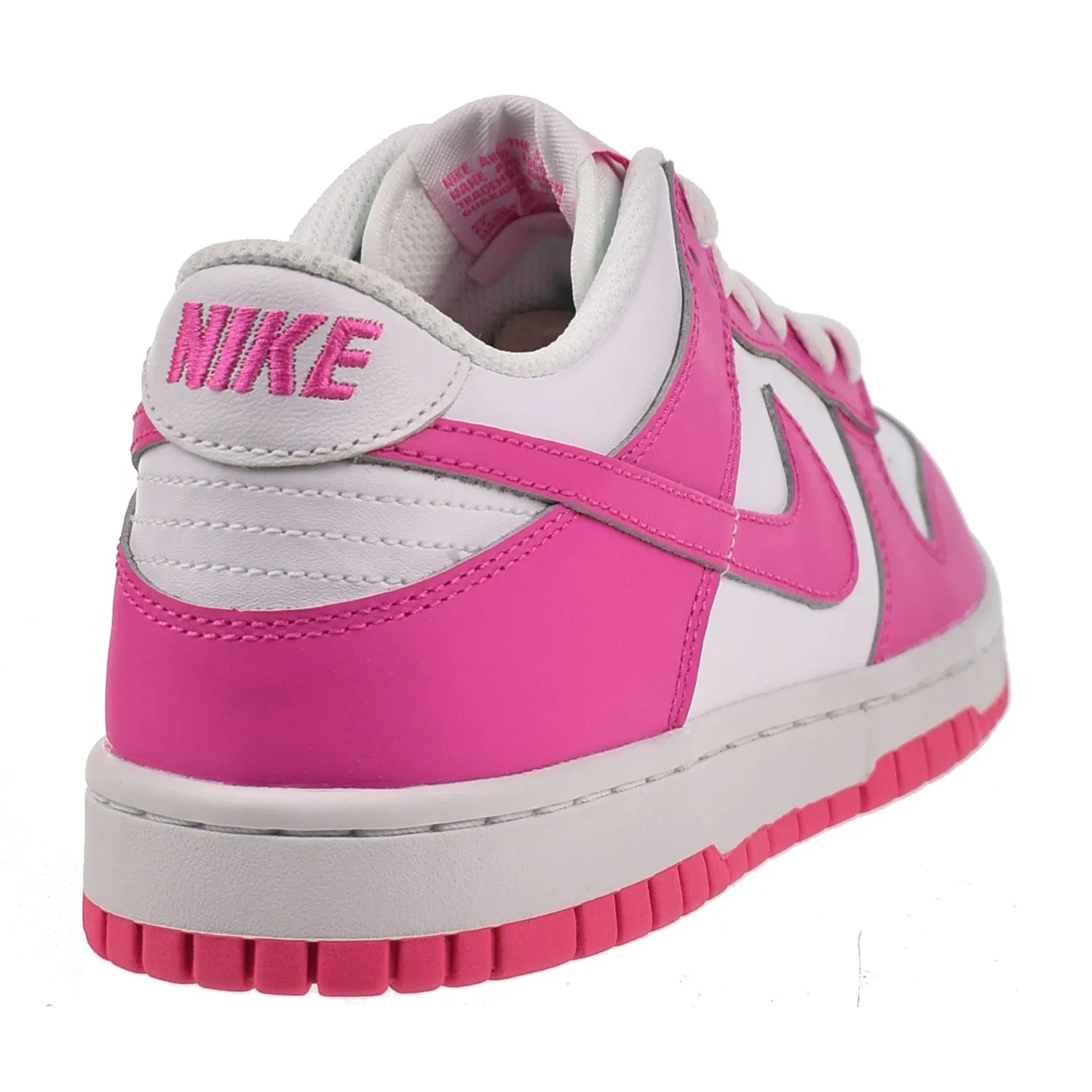 Nike Dunk Low (GS) Big Kids' Shoes White-Laser Fuchsia