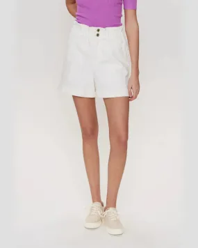 Numph Nululu Denim Shorts Bright White