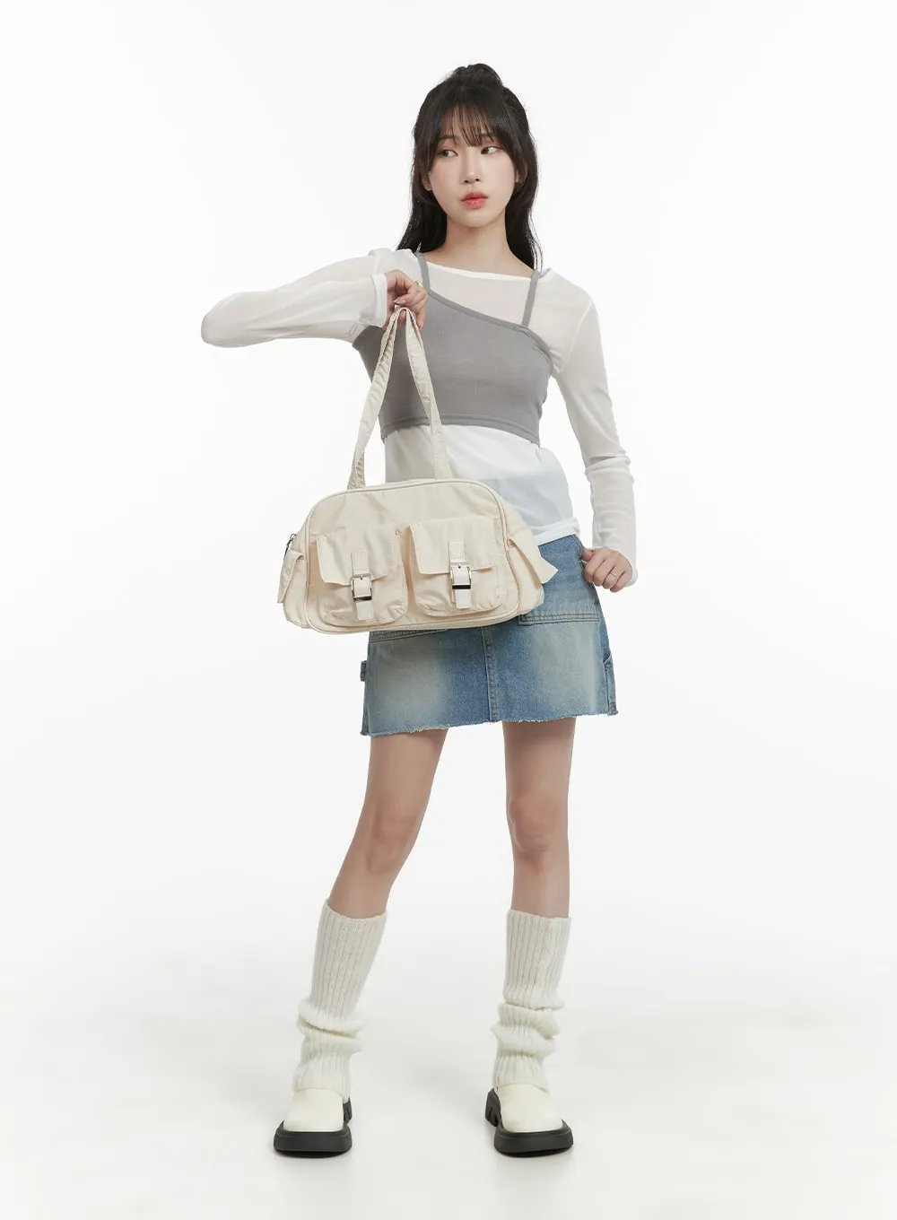 Nylon Buckle Shoulder Bag CA403