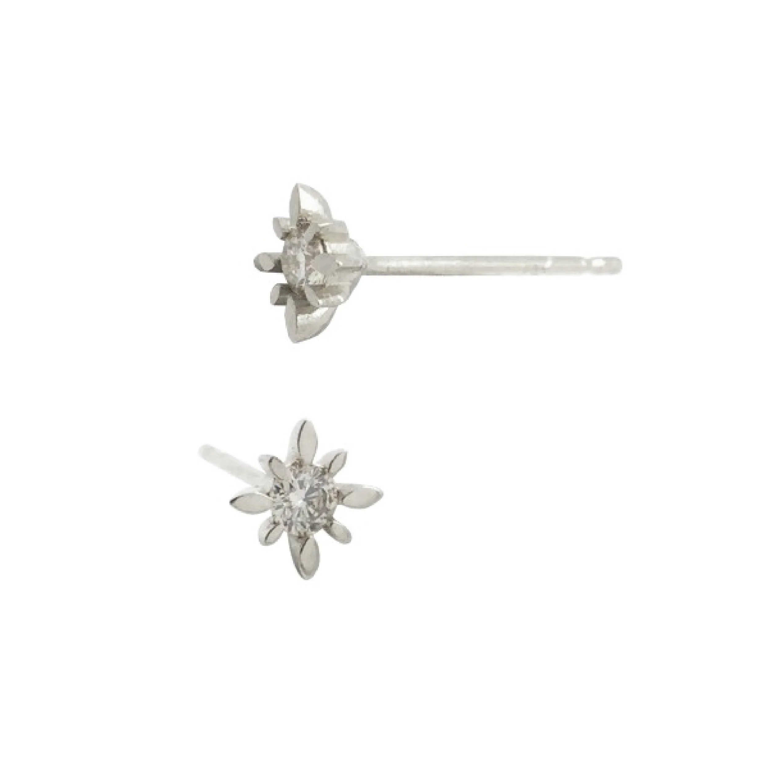 Petite Flower Diamond Earrings