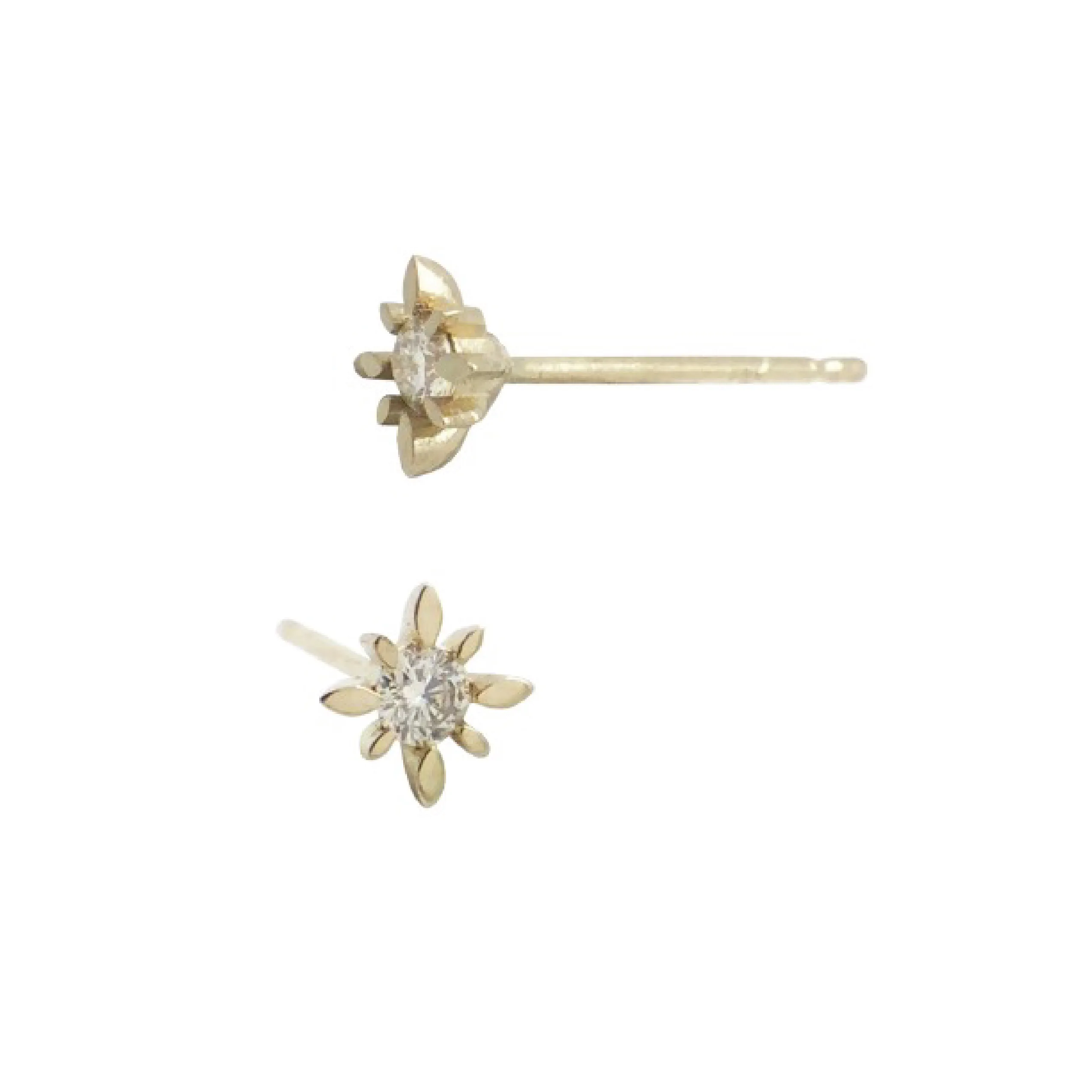 Petite Flower Diamond Earrings