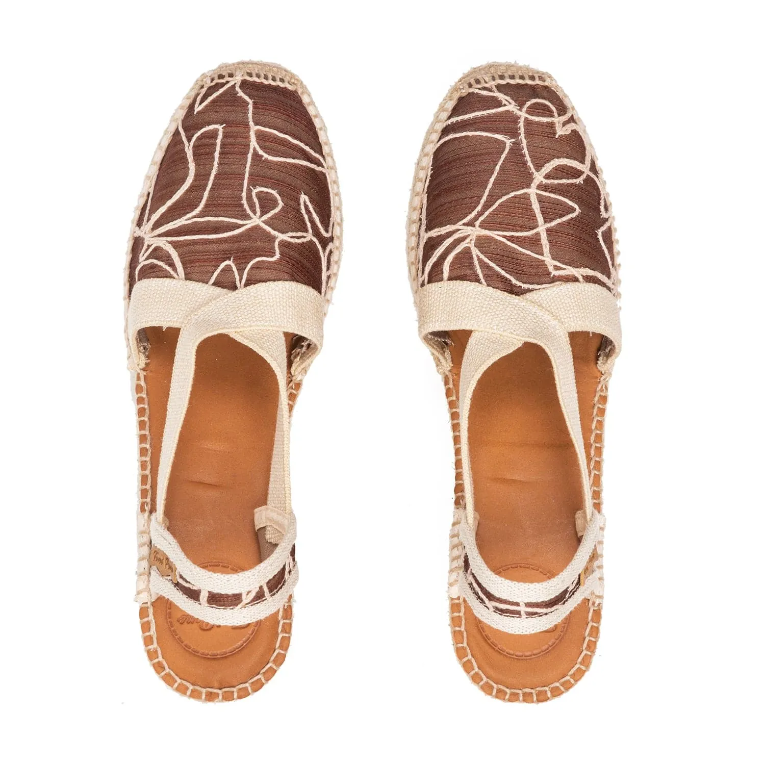 plain Cotton Blend Wedge Espadrille for Women - Terra-TA