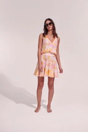 Poupette St. Barth - Mini Dress Agathe - Yellow Flower Mix