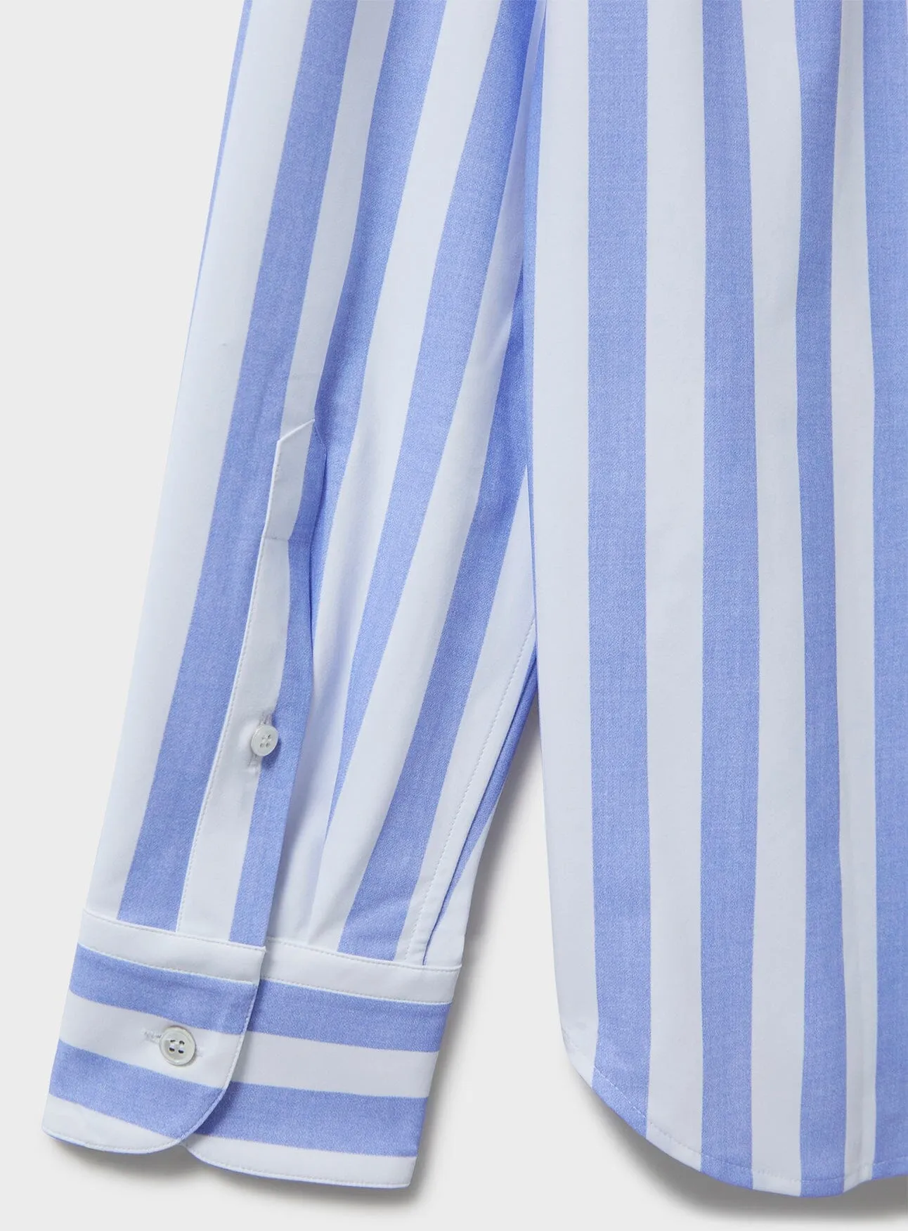 Recycled Italian Sky Rowers Stripe Cut Away Comfort Shirt