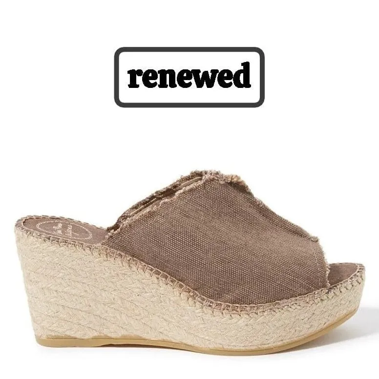 Renewed Basic Open Toe Canvas Sandal Espadrille for Women - Lexi-V