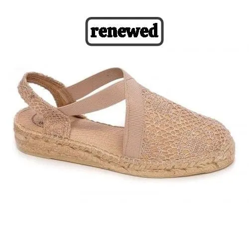 Renewed Floral Cotton Blend Wedge Espadrille for Women - Evian-G