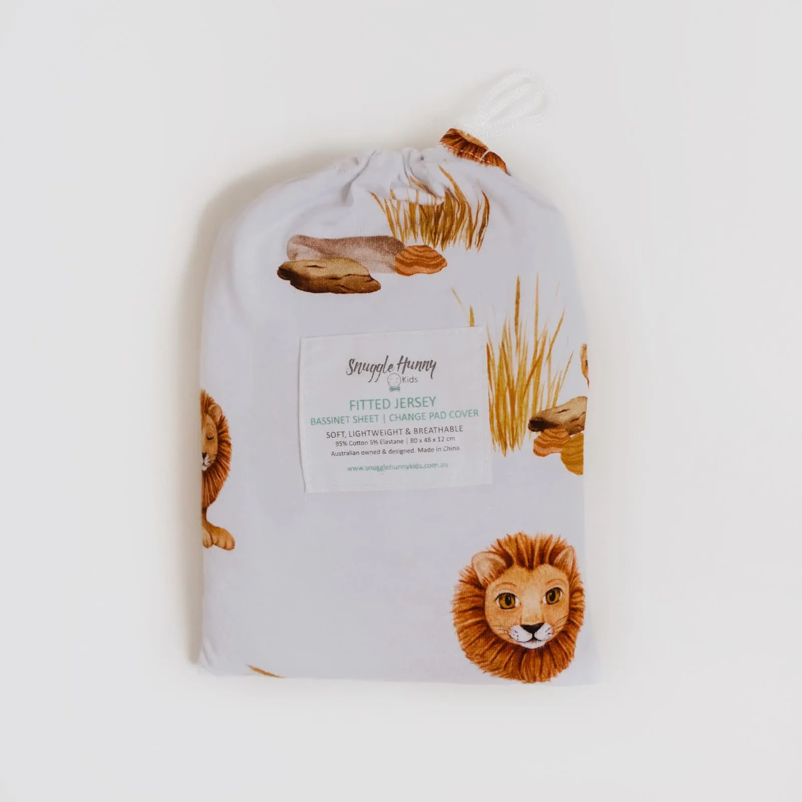 Snuggle Hunny Bassinet Sheet/Change Pad Cover - Lion