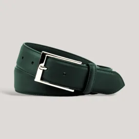 SOPHOS - Forest Green Vegan Belt - Silver