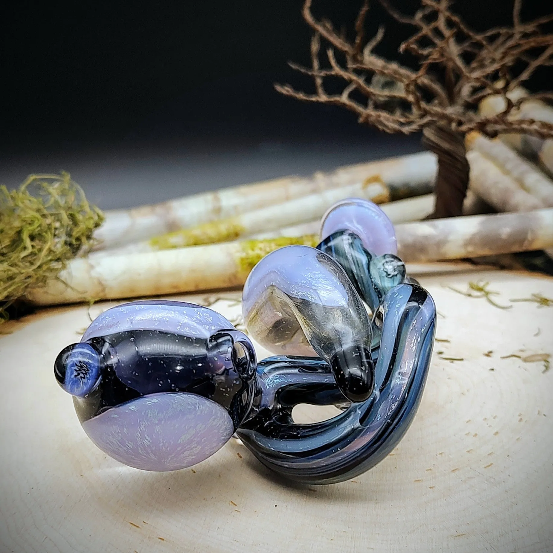 Spaced Out Dichroic Hand Pipe (Ready to Ship)