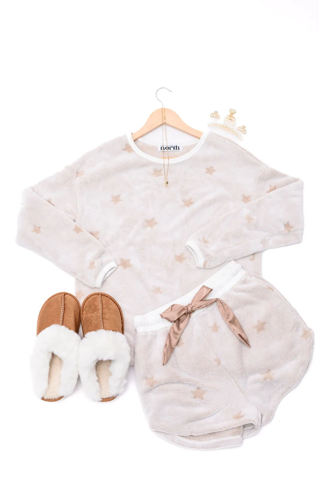 Starry Nights Faux Fur Short Set