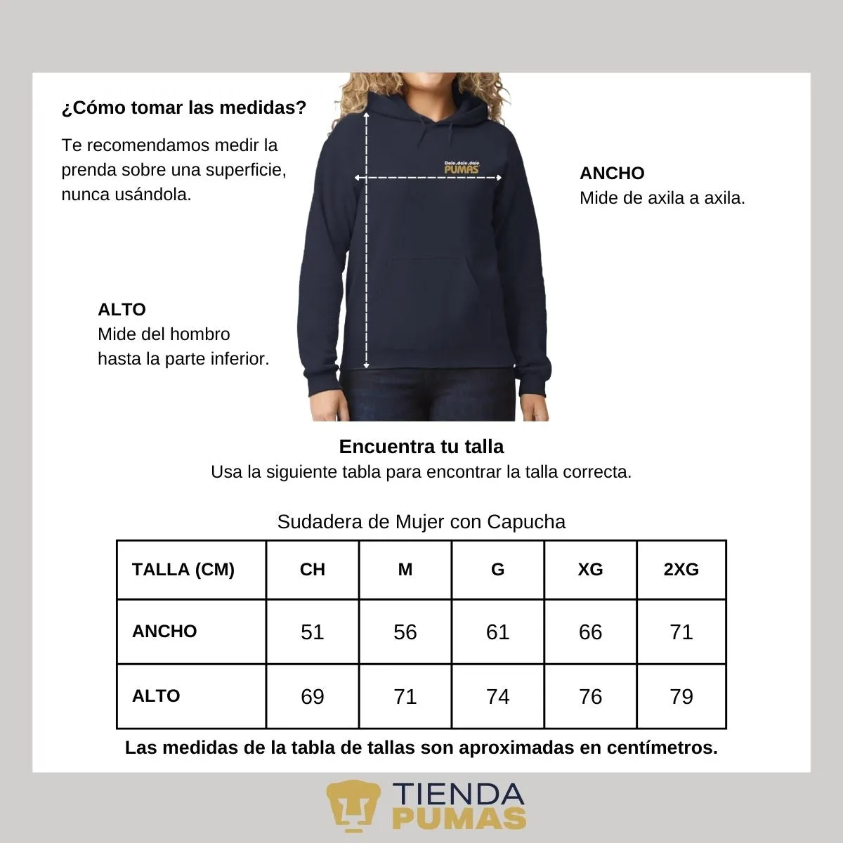 Sudadera Mujer Pumas UNAM a ganar