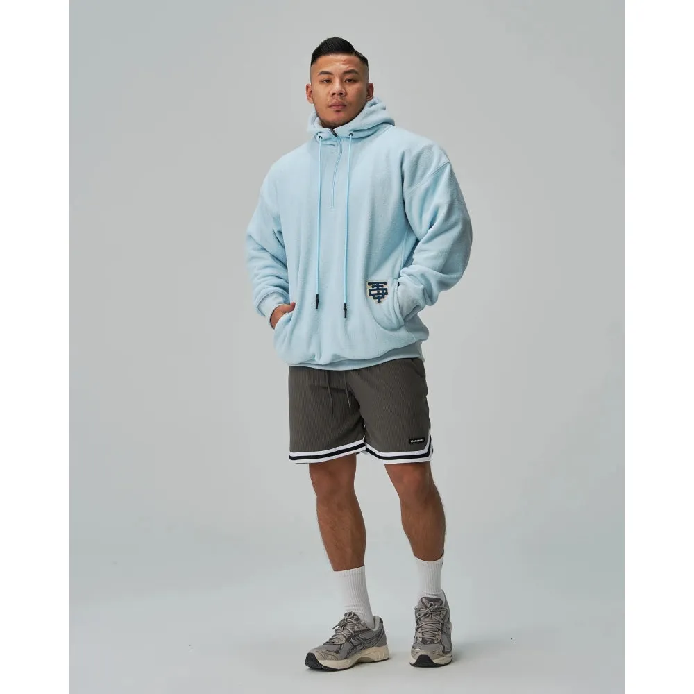 TEAMJOINED TJTC EMBROIDERED PATCH SHERPA HOODIE-UNIVERSITY BLUE