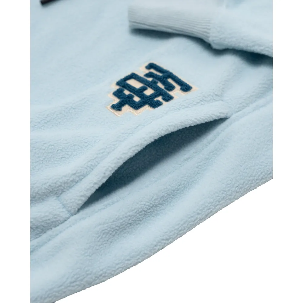 TEAMJOINED TJTC EMBROIDERED PATCH SHERPA HOODIE-UNIVERSITY BLUE