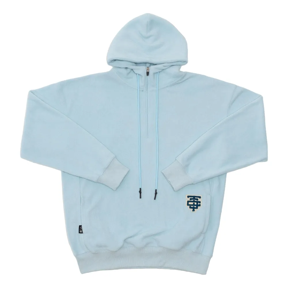 TEAMJOINED TJTC EMBROIDERED PATCH SHERPA HOODIE-UNIVERSITY BLUE