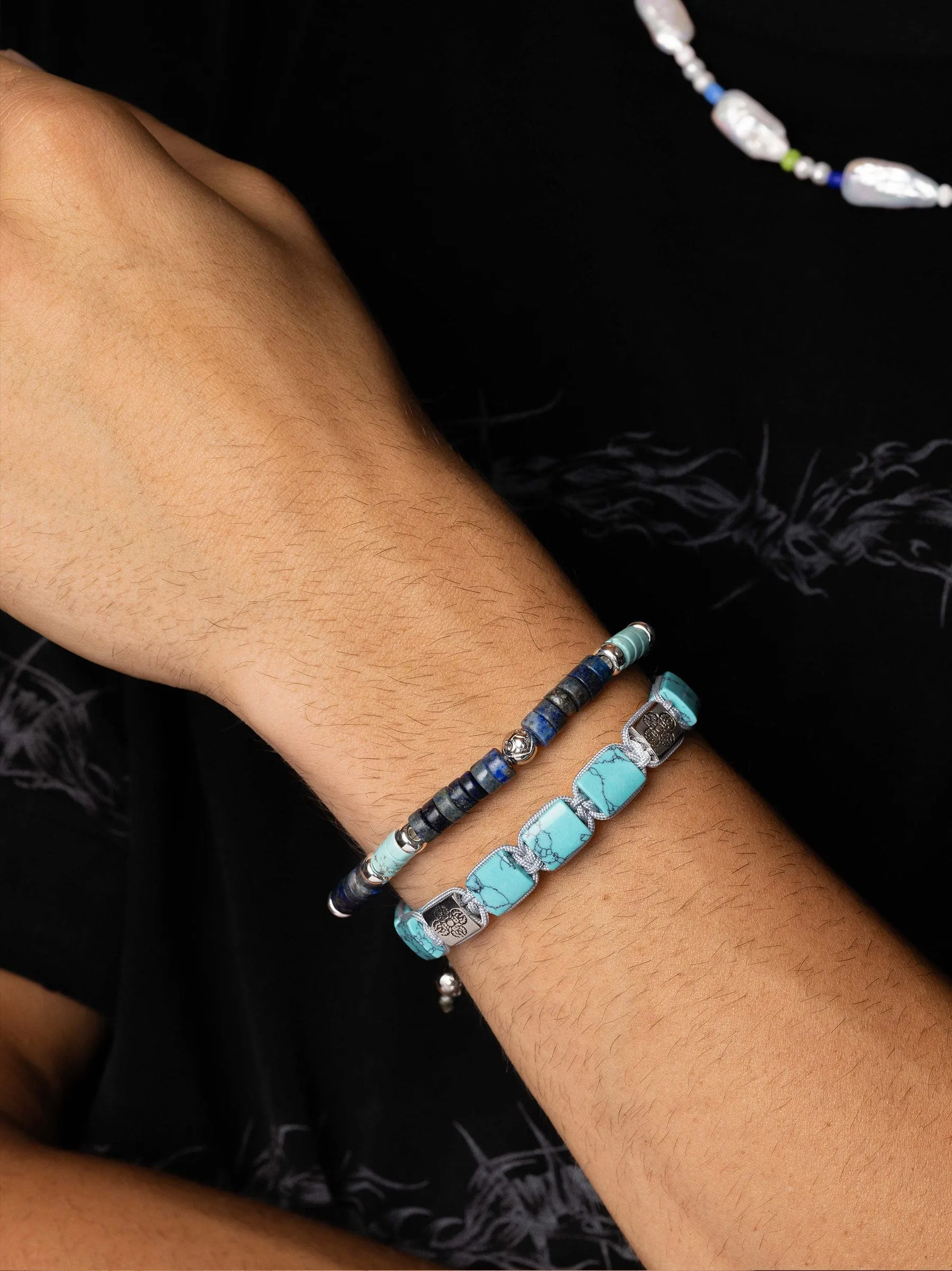 The Dorje Flatbead Collection - Turquoise and Silver