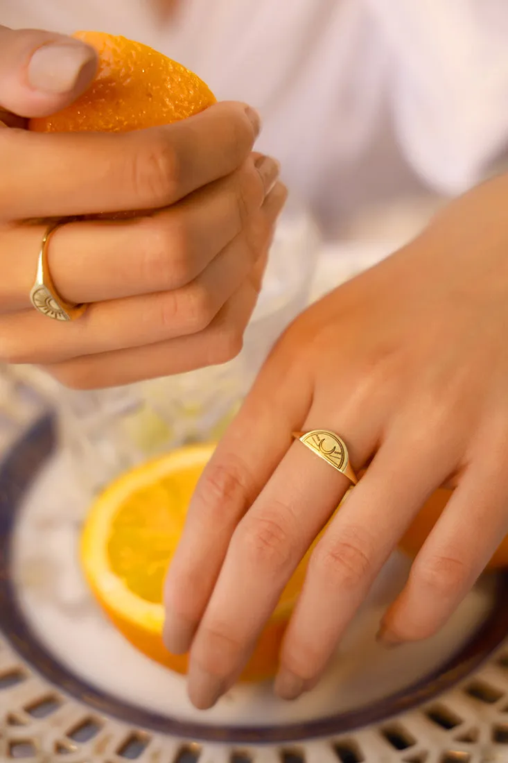 The Moon and Sun Ring (Set of 2)