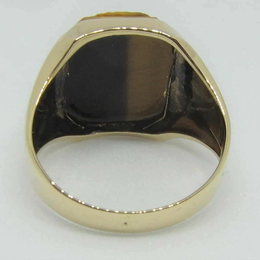 Tiger's Eye Cameo Ring