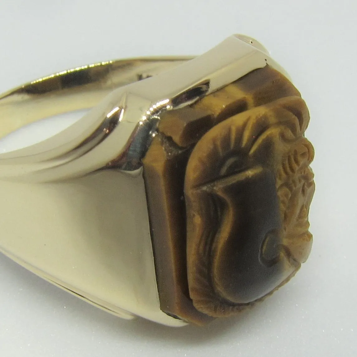 Tiger's Eye Cameo Ring