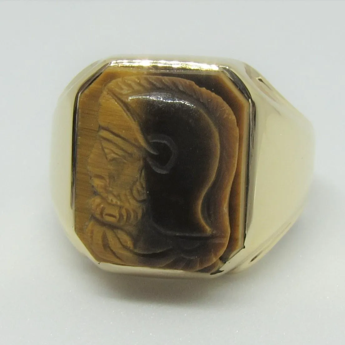 Tiger's Eye Cameo Ring