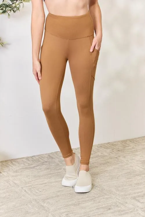 Zenana Full Size Wide Waistband High Waist Leggings