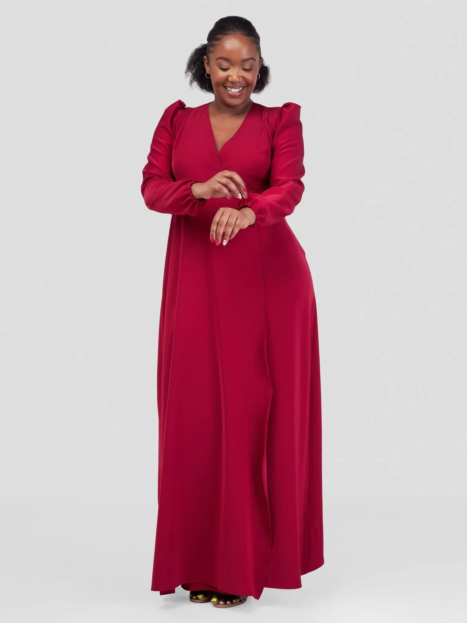 Zia Africa Santana Maxi Dress - Burgundy