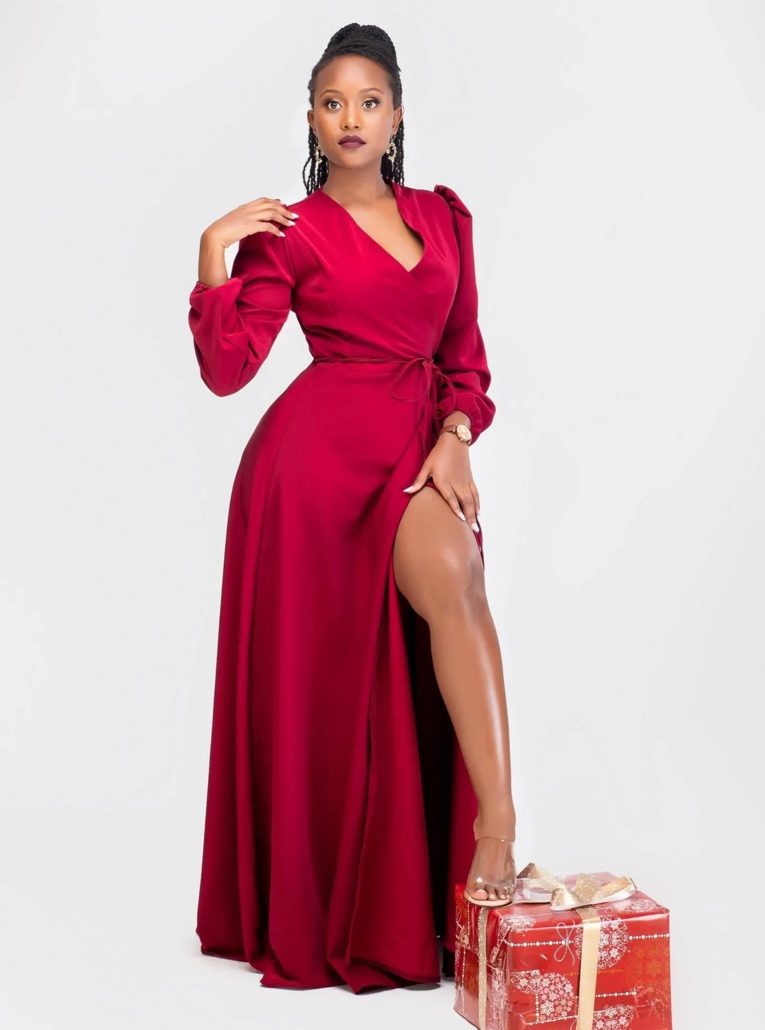 Zia Africa Santana Maxi Dress - Burgundy