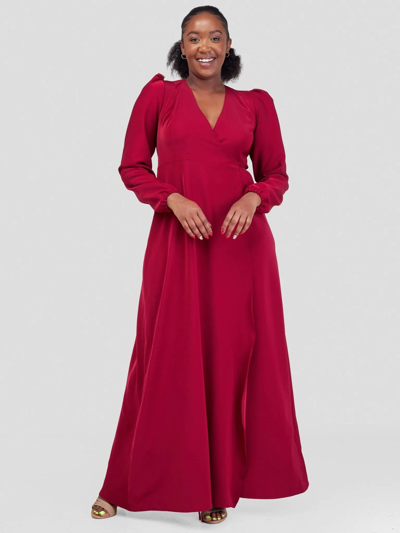 Zia Africa Santana Maxi Dress - Burgundy